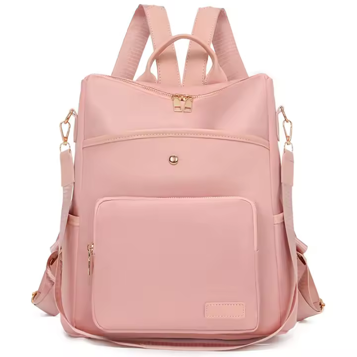 Bolso de mujer, nueva mochila con textura de cuero suave, estilo coreano, mochila escolar retro de moda, bolso de viaje de tendencia de color sólido simple - 1