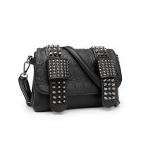 Bolso de mensajero con remaches de marca Vintage para mujer, bandolera cruzada de hombro, bolso Punk con Calavera, bolsos con solapa para mujer - details 4