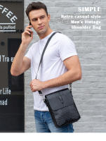 Bolso crossbody de moda para hombres hecho de cuero genuino, bolso flip crossbody para hombres, bolso de hombro casual para hombres - details 0