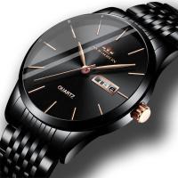 Reloj Hombre no mecánico impermeable calendario cuarzo correa de acero - details 2