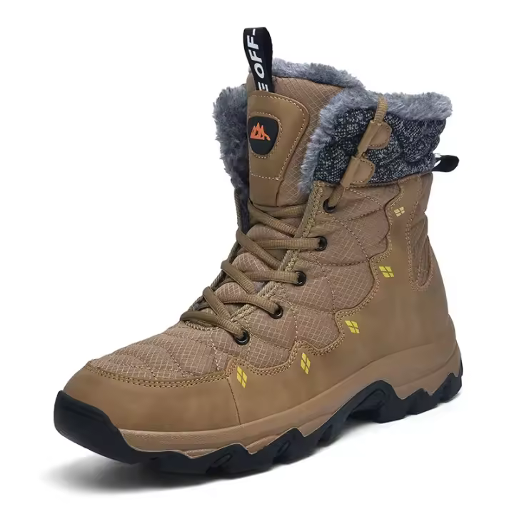 Botas de senderismo de invierno para hombre Botas de nieve aisladas Botas de invierno con forro de piel cálida Zapatos de senderismo Botas de trekking al aire libre - 1