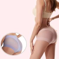 Ropa interior de mujer de cintura alta sin costuras con control abdominal, levantamiento de cadera, ropa interior invisible de seda helada - details 11