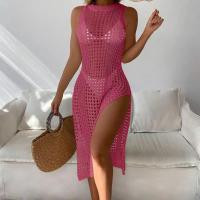 Traje de Baño Tanga Sexy para Mujer Vestido de Bikini sin Mangas Traje de Playa de Punto - details 3