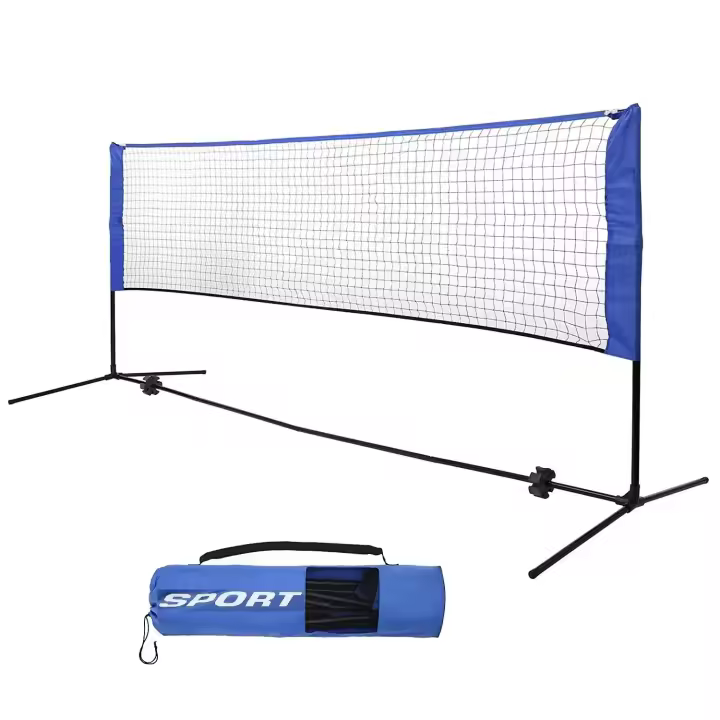 Red de tenis portátil, juego de red de bádminton con postes de acero inoxidable, red de nailon de altura ajustable con bolsa de transporte para Pickleball de voleibol - 1