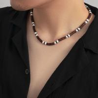 Collar de cuentas de madera con paneles para hombre - details 3