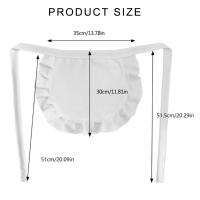 Delantal de cintura estilo camarera, disfraz de Cosplay blanco y negro, delantales de cocina, medio delantal bonito de poliéster, 1 Uds. - details 0