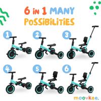 Bicicleta Infantil 6 en 1 Triciclo con Barra de Empuje Andador de 1 Año Bike Baby - details 2