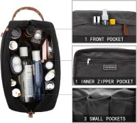 Bolsa de aseo colgante para hombre, bolsa de afeitar de lona resistente al agua con gran capacidad para viaje - details 6