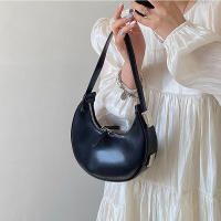 Bolso de hombro de media luna para mujer, bolso elegante informal que combina con todo, color sólido, estilo francés, Vie - details 2