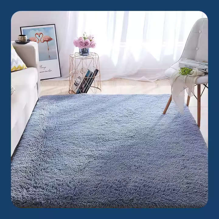 Alfombras Salón Grandes Pelo Largo Alfombra Habitación Dormitorio Lavables Alfombra Antideslizante Muy Suave para salón o Dormitorio, Alfombra esponjosa de Cama(Gris Plateado,160 x 230 cm) - 1