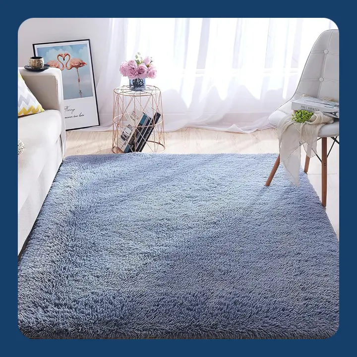 Alfombras Salón Grandes Pelo Largo Alfombra Habitación Dormitorio Lavables Alfombra Antideslizante Muy Suave para salón o Dormitorio, Alfombra esponjosa de Cama(Gris Plateado,160 x 230 cm) - 1