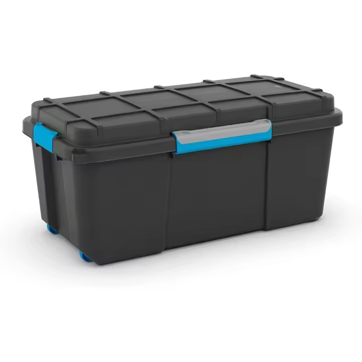 Caja de Almacenamiento de Buceo XL 74x45xH46 cm Para Guardar Herramientas Negro y Azul - 1