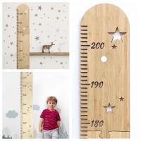Escala de Crecimiento Nórdica de Madera para Niños 5 Hojas Medidor de Altura para Decoración de Habitación - details 5