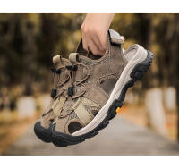 Primera capa de piel de cerdo sandalias de los hombres de verano de ocio al aire libre montañismo sandalias de playa bolsa cabeza sandalias - details 17