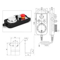 Volante Universal de 4 ejes, accesorio colgante CNC MPG, 100 pulsos, 5V y parada de emergencia, enrutador CNC - details 2