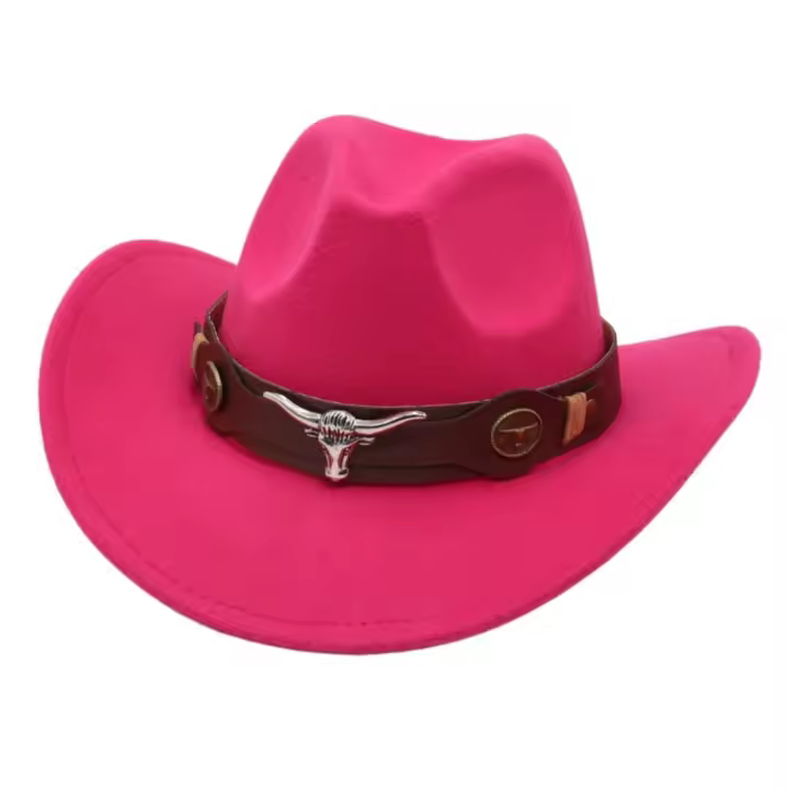 Gorro de Cowboy Estilo Occidental Gorro de Jazz para Mujeres Hombres y Niños Estilo Étnico con Borla Rolada Gorro de Felt - 1