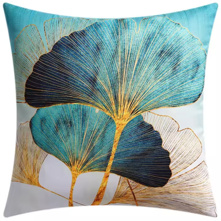 Funda de almohada nórdica con estampado de flores, cubierta de cojín de doble cara para sofá, sala de estar, oficina, 45cm, decoración del hogar - 1