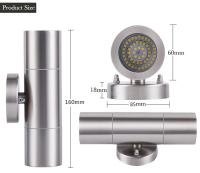 Lámpara led de pared de acero inoxidable para exteriores, candelabro de pared moderno impermeable, decoración de jardín, iluminación de porche, buen aspecto - details 1