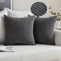 Juego de 2 Fundas suaves granuladas para Cojines Protectores, decoración sólida cuadrada, Almohada de Lanzamiento Poliéster - details 7