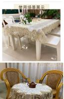 Mantel ENCE de lujo para salón, funda para dormitorio, papel tapiz para fiesta, bordado blanco americano, decoración de mesa de comedor - details 6