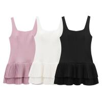 BUNO-2025 Mini vestido plisado, mono para mujer, vestidos cortos con espalda descubierta para mujer, mono con tirantes, vestido de fiesta para mujer. - details 1