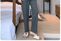 Pijamas con estampado a rayas para hombre, ropa de dormir de algodón peinado con cuello redondo, talla grande, a la moda, Y2k, otoño e invierno, 2024 - details 48