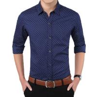 Camisa Casual a Cuadros para Hombres de Marca Nueva Moda Otoño Ajustada Manga Larga Algodón Talla Grande M-5XL - details 3