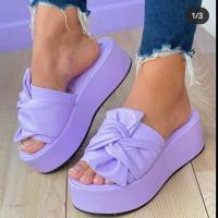 Sandalias de Plataforma para Mujer Verano 2022 Moda Casual Wedges de Lino Zapatillas de Suela Gruesa Punta Abierta para Exterior Playa Zapatos de Caminar - details 5