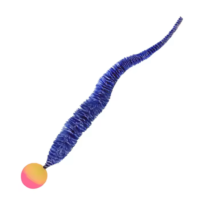 Bola Elástica para Gatos Caterpilar de Peluche Colorido Juguete Divertido Autogiratorio - 1