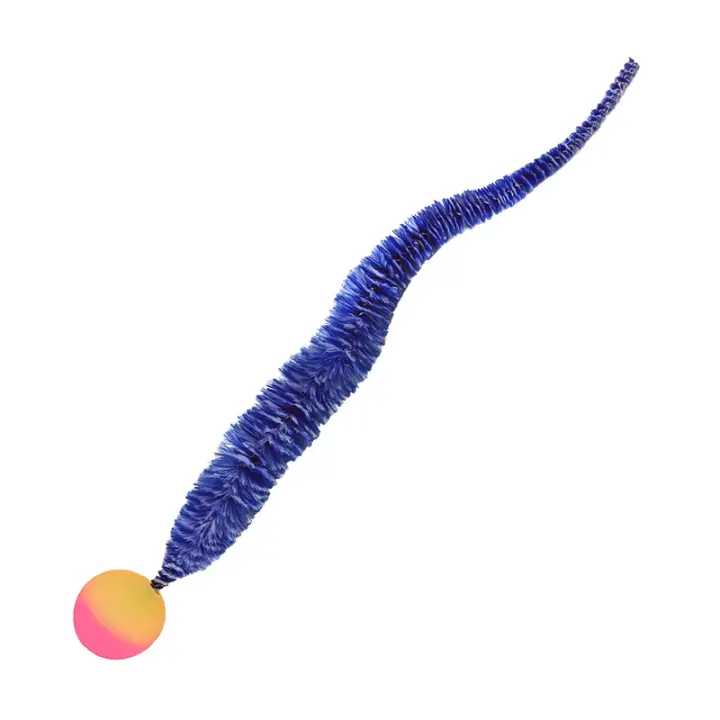 Bola Elástica para Gatos Caterpilar de Peluche Colorido Juguete Divertido Autogiratorio - 1
