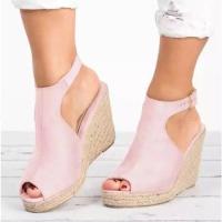 Sandalias de tacón de cuña para mujer, zapatos de verano - details 4