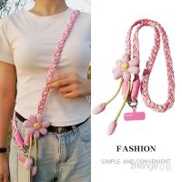 Correa de Teléfono Lanyard para Mujeres Estilo LargoinsCuerda trenzada hecha a mano de flor de viento, duradera, anti-pérdida para exteriores - details 0