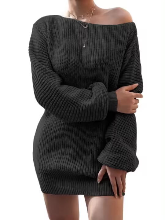 Vestidos de un solo hombro de ganchillo para mujer, minivestido informal de punto suelto, traje de fiesta de graduación, diseñador - 1