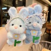 LLavero de peluche de conejo de orejas largas de celebridades de Internet, muñeco de conejito lindo - details 3