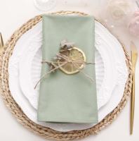 Servilletas de boda de 43x43cm, mesa de cena cuadrada, servilletas verdes de sarga, tapete de tela para mesa, toalla de té, decoración para fiesta de Navidad en casa, 6 uds. - details 6