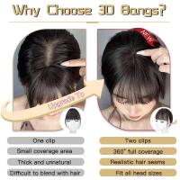Extensiones de cabello con flequillo para mujer, 4x6/5x7, 100% de cabello humano, flequillo tenue 3D, Clip para pérdida de cabello, piezas de cabello con flecos - details 2