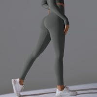 Hamidou-Pantalones deportivos de Yoga para mujer, mallas de cintura alta y caderas ajustadas, glúteos de melocotón, pantalones de Yoga desnudos de cintura alta - details 52