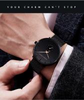Reloj de Acero Inoxidable Impermeable de Diseño Sencillo Automático, Correa de Cuero, Marca Superior, Elegante para Hombres - details 7