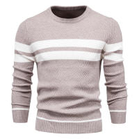 Nueva Suéter De Otoño Para Hombre Con Cuello Redondo Y Mangas Largas Patchwork Caliente Y Delgado Moda Casual Ropa De Hombre - details 6