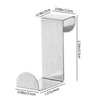 Durable práctico para cocina baño gabinete puerta organizador trasero sin perforaciones gancho para colgar ropa estante de almacenamiento gancho para llaves - details 0