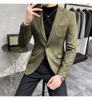 Traje de Abrigo de Piel de Ciervo de Alta Calidad Ajuste Delgado, Moda de Negocios Casual, Botón Único - details 16