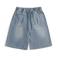 Pantalones Cortos de Bambú Bordados para Hombres en Verano Estilo Chino Ligero con Diseño Fino para Parejas Cinco Cuaros Informales Lavados de Calle de Alta Calidad - details 5