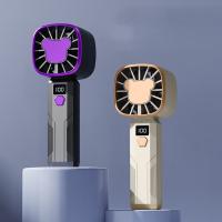 Con pantalla de visualización ventilador de mano 5 velocidades ajustable recargable de alta velocidad Mini ventilador refrigeración de bajo ruido - details 12