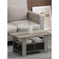 Mesa de Centro con Cajón de Basura, Roble, Roble Francés Gris/Negro - details 1