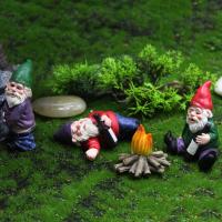 Mini estatua de gnomos de jardín de hadas, decoración de micropaisaje de musgo de resina, estatuilla enana en miniatura de hadas al aire libre, adornos de resina - details 2