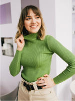 Women autumn winter solid knitted pullovers basic slim sweater undershirt - details 13