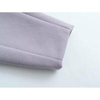 BUNO-Abrigo corto liso a la moda para mujer, abrigos elegantes con manga acampanada y un solo pecho con cuello en V para mujer, chaquetas de oficina para otoño 2025 - details 11