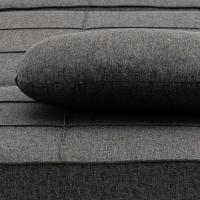 Sofá cama 3 en 1 individual tapizado en lino, sillón reclinable en 5 posiciones, silla de dormir convertible, reposapiés con reposacabezas para salón, carga 200 kg, 95x189x43 cm, gris - details 6