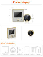 cámara mirilla puerta inteligente interfonos para casa remoto monitor - details 6