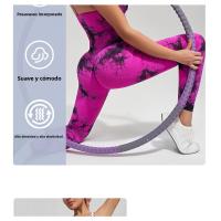 Ropa De Yoga Tie-Dye para Deportes Al Aire Libre, pantalones De chándal elásticos transpirables, Sudor Absorbente, traje De levantamiento De cadera, Alta Cintura - details 6